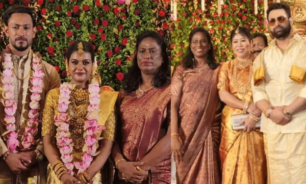 mary-kom-arrived-kerala-to-attend-pt-ushas-sons-wedding