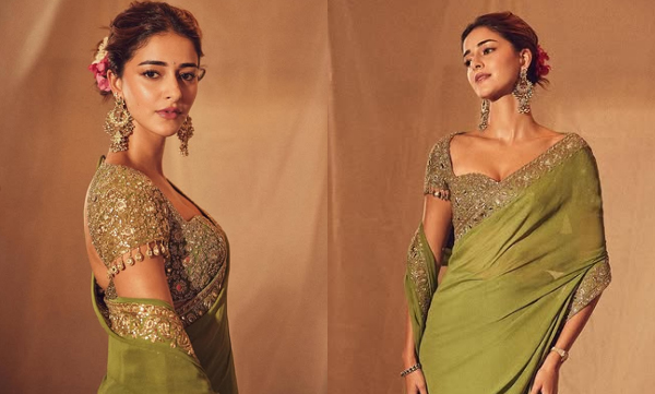 ananya-panday-latest-elegant-sare-look