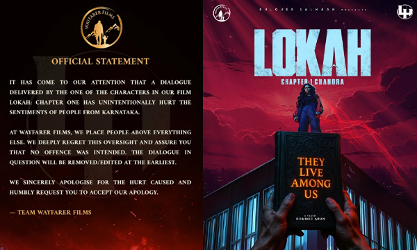 Wayfarer production company has announced that it will remove that dialogue from Lokah movie