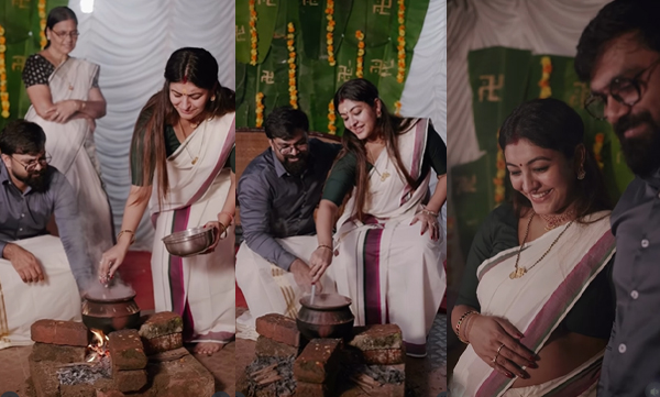 Durga Krishna shares ceremony of seventh month pongala