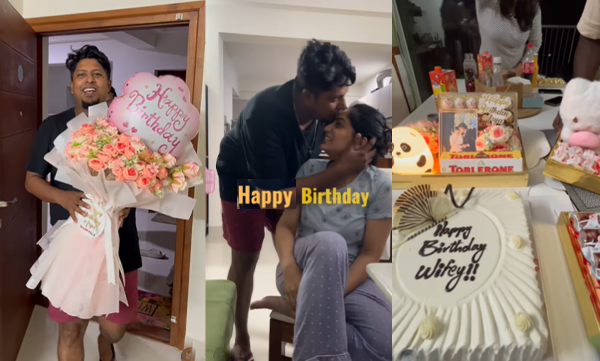Sibin Benjamin's birthday surprise for arya after their marriage