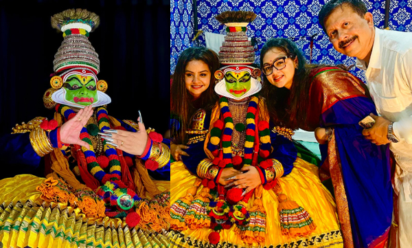 Actress Shilpa Bala shares pictures from her mother's Kathakali debut