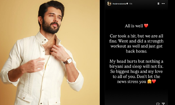 Telegu actor vijay devarakonda give updates on his health after car accident
