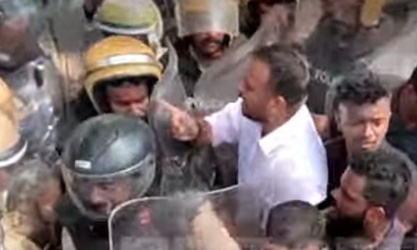 Protests related to gold theft; Conflict in Yuva Morcha Secretariat March