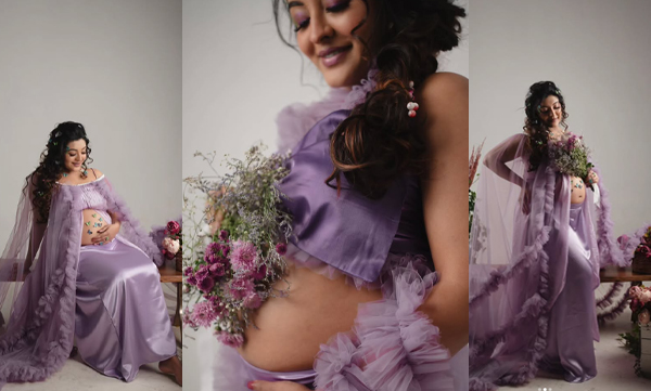 Durga Krishna in baby bump photo shoot