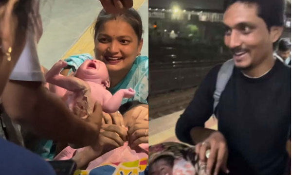 Train passenger delivers woman at 1 am