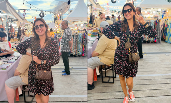 Anusree enjoys vaccation in floral printed mini dress