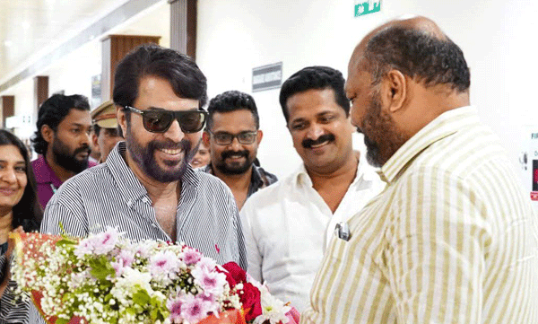 'King is Back'; Mammootty returns to Kerala after eight months