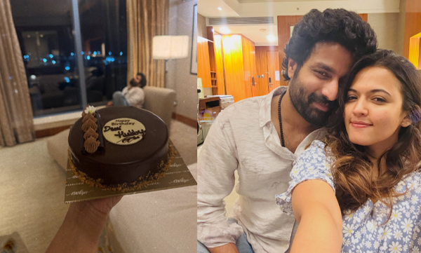 Aparna Das birthday surprise for her husband deepak parambol
