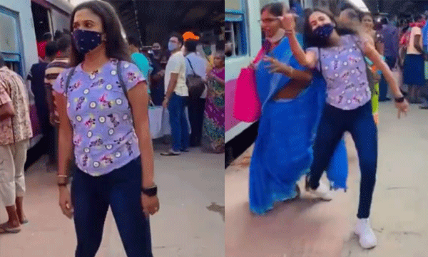 woman-dancing-in-railway-station-aunty-ji-pushes-her-viral-video