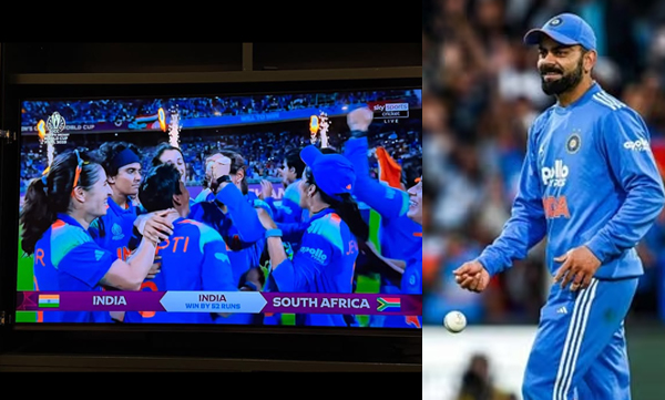 Virat Kohli celebrate and congrajulate India's Maiden Women's World Cup Triumph