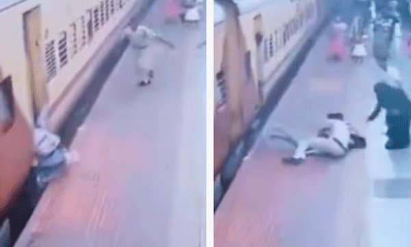 rpf-staff-save-woman-from-being-crushed-under-moving-train-at-erode-junction