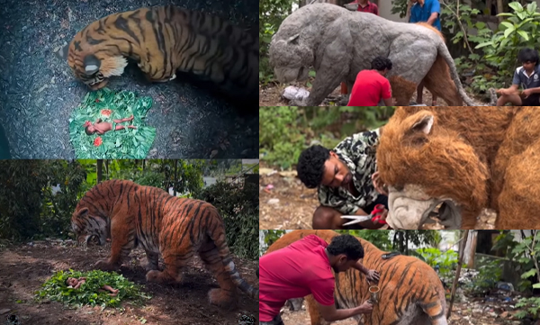 Kanthara tiger made from waste material (Image Source: Instagram)