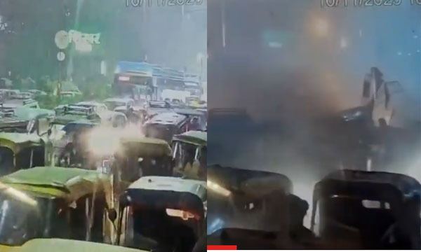 CCTV Shows Moment Car Blew Up On Jam-Packed Road Near Red Fort