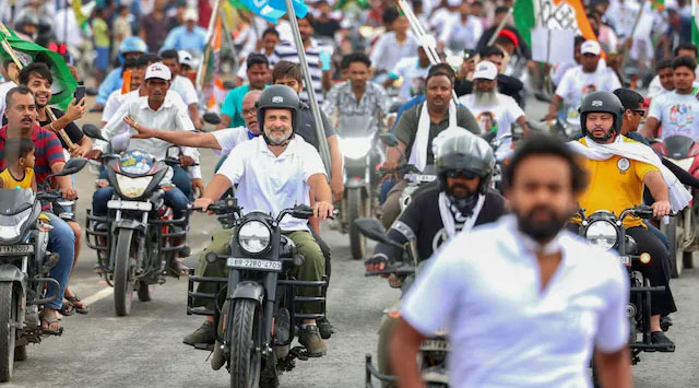 Rahul travelled 1,300 km through the rugged terrain of interior Bihar