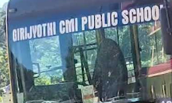 A play school student met with a tragic end after riding a school bus; the accident happened when he arrived at school in the morning