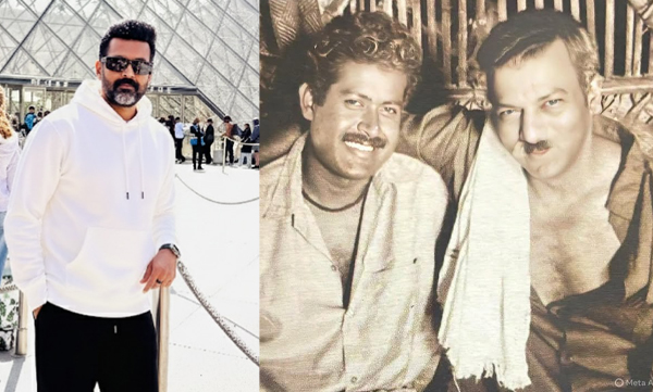 Manoj K Jayan shares a throwback picture with murali in chamayam movie location