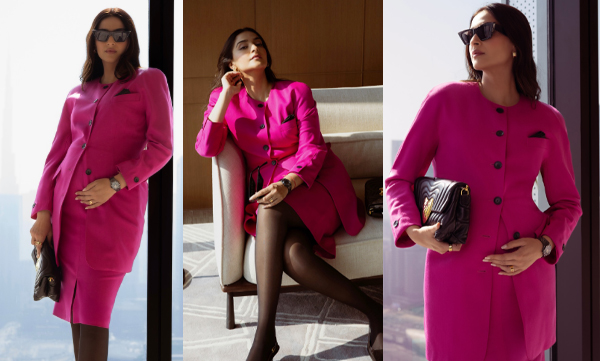 Sonam Kapoor announces her second pregnancy, flaunts baby bump stylish hot-pink outfit