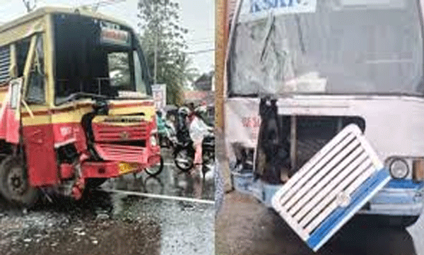 ksrtc-buses-accident-in-changanassery-driver-and-passengers-injured-