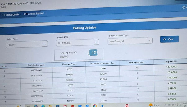 HR88B8888 Becomes India's Costliest Car Registration Number 