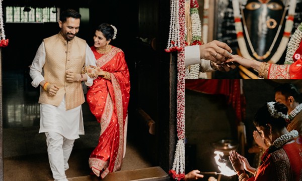 Samantha Ruth Prabhu, Raj Nidimoru exchange rings at Isha Foundation