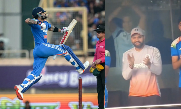 Rohit Sharma’s raw and unfiltered reaction to virat kohli’s ranchi century, video viral