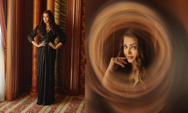 Aiswarya Rai bachchan  breathtaking look in a sleek black gown