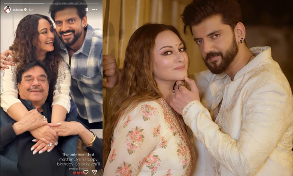 Sonakshi Sinha’s Birthday wish for Zaheer Iqbal featuring her father, Shatrughan Sinha