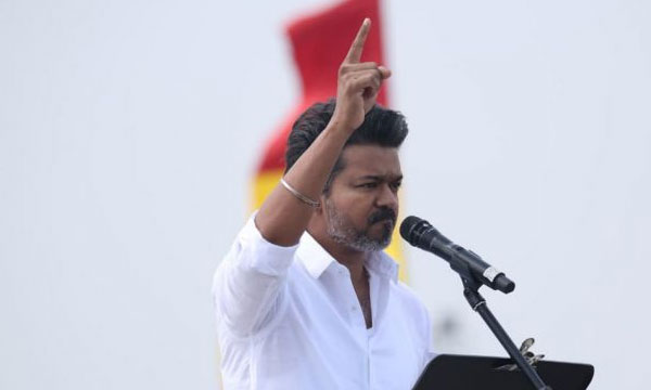 Vijay addresses crowd for the first time after Karur tragedy