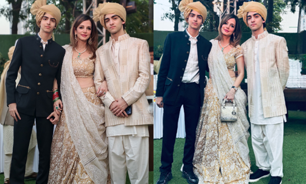 Sussanne Khan is proud of sons Hrehaan and Hridhaan, shares pics from ex-husband Hrithik Roshan's cousin's wedding