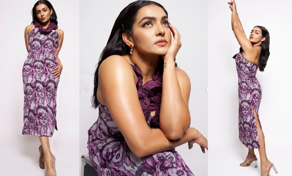 Parvathy Thiruvoth looks classy in a silk georgette cosmic shift outfit