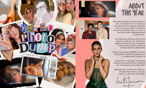 Kriti sanon goodbye message for 2025