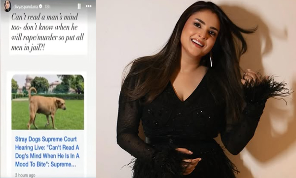 Actress Divya Spandana criticizes Supreme Court on stray dog ​​issue