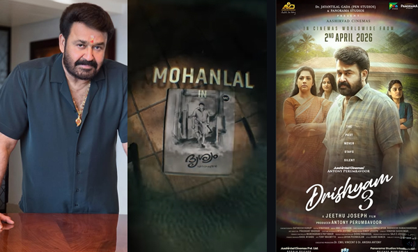 Mohanlal shares release date of Drishyam 3
