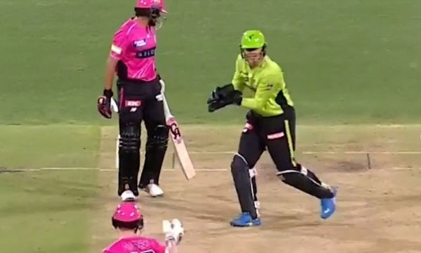 The Australian captain, who denied a single, hit four sixes; Babar Azam lashed out at Smith