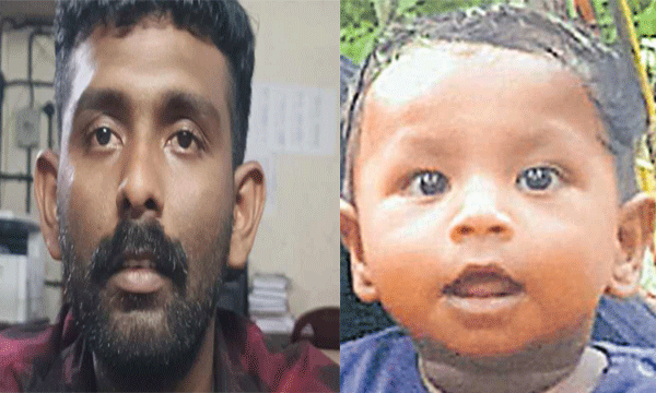 Death of one-year-old child after collapsing; father confesses to hitting the infant in the abdomen with his elbow