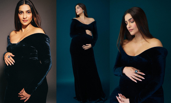 Sonam Kapoor elevates maternity fashion in velvet gown as she proudly flaunting her adorable baby bump