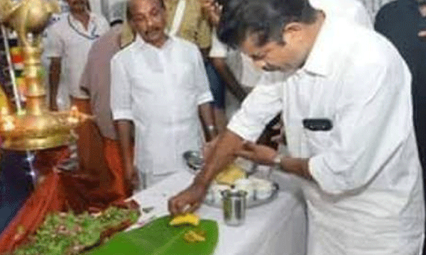 Annadanam sponsored by potty arrived for the inauguration