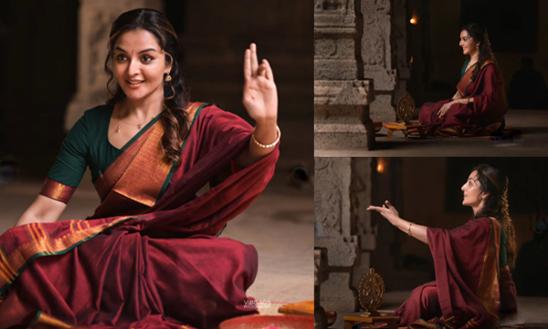 Manju Warrier shines in red pattusaree pictures goes trending