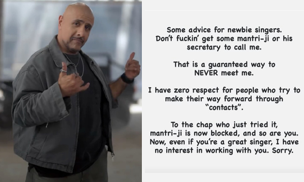 Vishal Dadlani slams ‘sifaarish’ culture, blocks politician and aspiring singer; urges singers to rely on talent