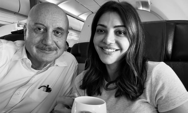 anupam-kher-reunites-with-kajal-aggarwal-calls-flight-meeting-special