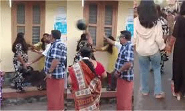 women-clash-with-each-other-during-temple-festival-in-kollam-attacked-using-helmets