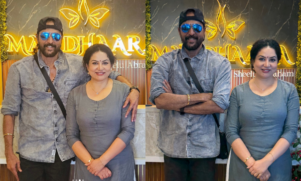 babu-antony-visits-sheelu-abrahams-saree-boutique-mandhaara-