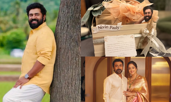 Suriya and jyothika send surprise for nivin pauly 