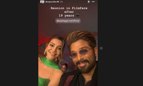 allu-arjun-and-kajal-aggarwal-reunite-after-19-years-share-a-selfie