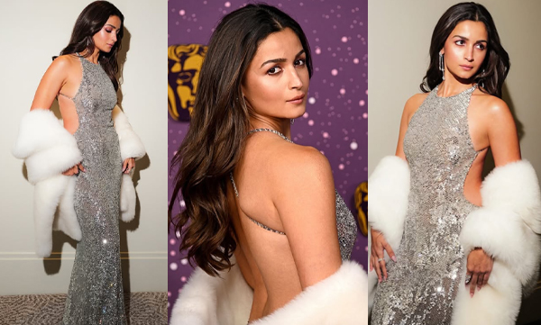 Alia Bhatt stunned in a custom silver Gucci gown and received one of the loudest cheers from Kareena Kapoor Khan