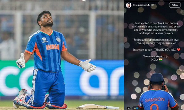 Indian Cricketer Sanju Samson and wife charulatha thanksnote to fans after match winning
