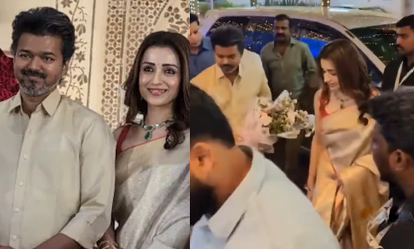 Actor Vijay attending the wedding reception along with his friend Trisha has now sparked a debate on the internet
