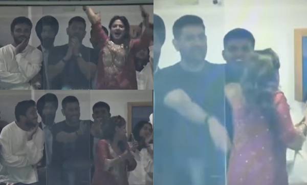 MS Dhoni's hilarious reaction to wife Sakshi's premature celebration goes viral
