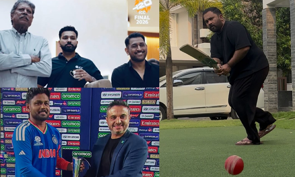 Aju Varghese share pictures of Kapil, Dhoni and Rohit Sharma pictures along with sanju's winning moment 